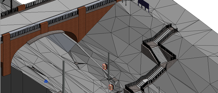 BIM 3D-Modell eines Bahnhofs