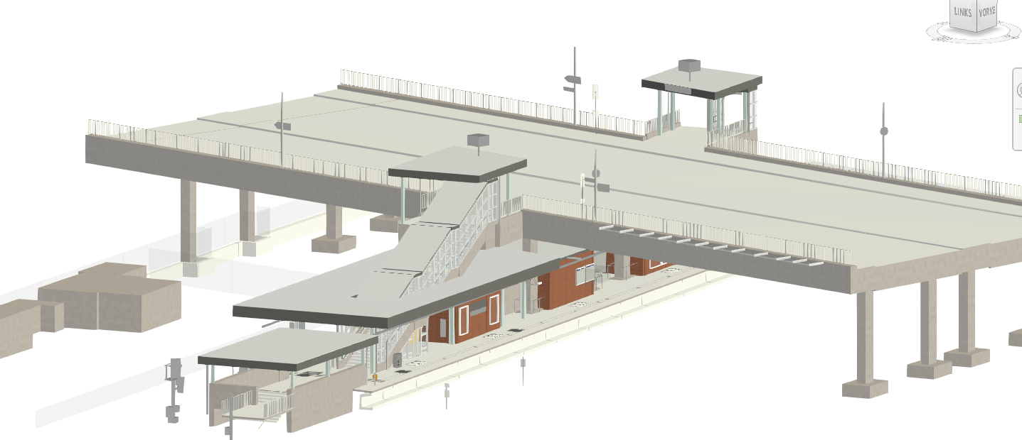 3D Modell Westhafen nach BIM - Siemensbahn